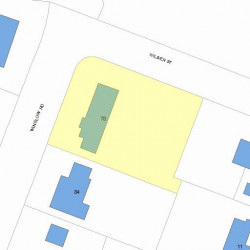 78 Winslow Rd, Newton, MA 02468 plot plan