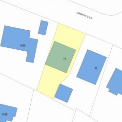 54 Lakewood Rd, Newton, MA 02461 plot plan