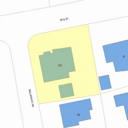 262 Otis St, Newton, MA 02465 plot plan