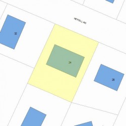 24 Newell Rd, Newton, MA 02466 plot plan