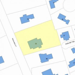 84 Highland St, Newton, MA 02465 plot plan