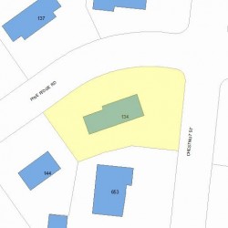 134 Pine Ridge Rd, Newton, MA 02468 plot plan