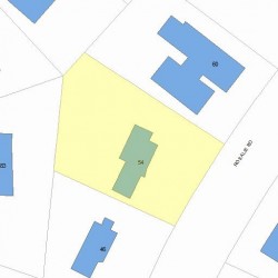 54 Rosalie Rd, Newton, MA 02459 plot plan