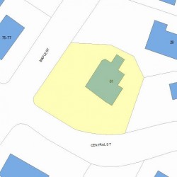 61 Central St, Newton, MA 02466 plot plan