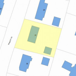 28 Wamesit Rd, Newton, MA 02468 plot plan
