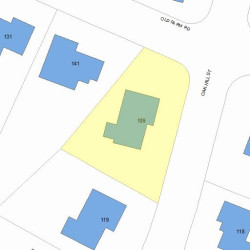 109 Oak Hill St, Newton, MA 02459 plot plan