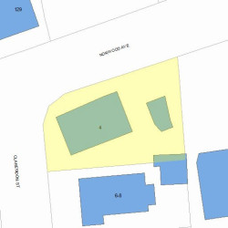 4 Clarendon St, Newton, MA 02460 plot plan