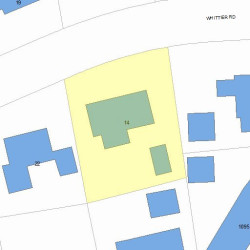 14 Whittier Rd, Newton, MA 02460 plot plan