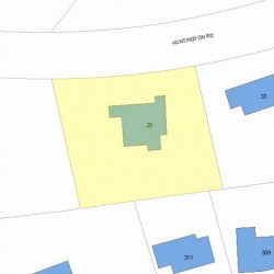 25 Huntington Rd, Newton, MA 02458 plot plan