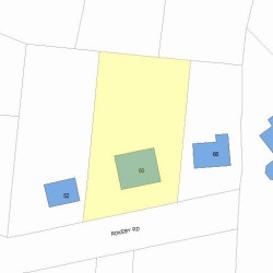 60 Rokeby Rd, Newton, MA 02468 plot plan