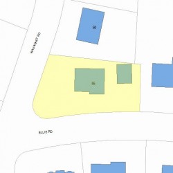 55 Ellis Rd, Newton, MA 02465 plot plan