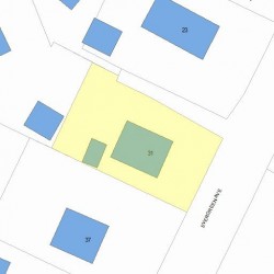 31 Evergreen Ave, Newton, MA 02466 plot plan