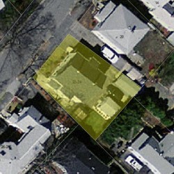 22 Emerald St, Newton, MA 02458 aerial view