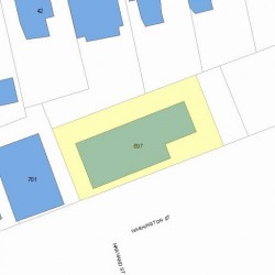 697 Washington St, Newton, MA 02458 plot plan