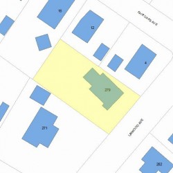 279 Linwood Ave, Newton, MA 02460 plot plan