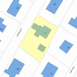 112 Sheridan St, Newton, MA 02465 plot plan