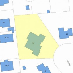 24 Ohio Ave, Newton, MA 02464 plot plan