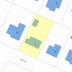 24 Leslie Rd, Newton, MA 02466 plot plan