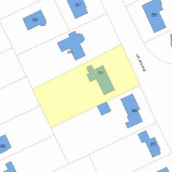 243 Upland Ave, Newton, MA 02461 plot plan