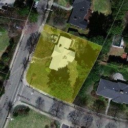 212 Temple St, Newton, MA 02465 aerial view