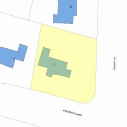 5 Farmington Rd, Newton, MA 02465 plot plan