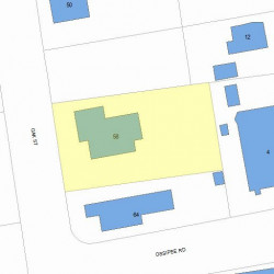 58 Oak St, Newton, MA 02464 plot plan