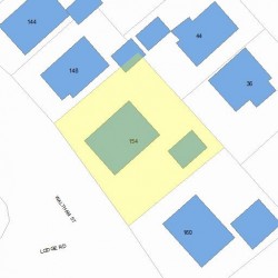 154 Waltham St, Newton, MA 02465 plot plan