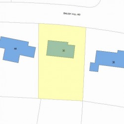 36 Brush Hill Rd, Newton, MA 02461 plot plan