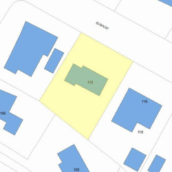 110 Elgin St, Newton, MA 02459 plot plan