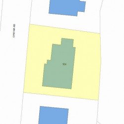 104 Cynthia Rd, Newton, MA 02459 plot plan