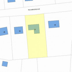 36 Trowbridge Ave, Newton, MA 02460 plot plan