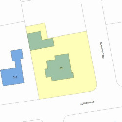 326 Highland St, Newton, MA 02465 plot plan