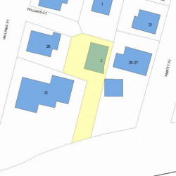 2 Williams Ct, Newton, MA 02464 plot plan