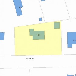 121 Avalon Rd, Newton, MA 02468 plot plan