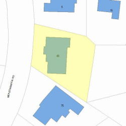 83 Meadowbrook Rd, Newton, MA 02459 plot plan