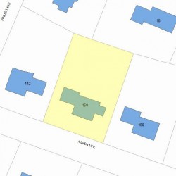 150 Aspen Ave, Newton, MA 02466 plot plan