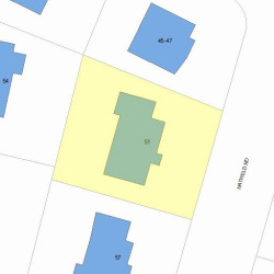 51 Hatfield Rd, Newton, MA 02465 plot plan