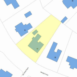 43 Hanson Rd, Newton, MA 02459 plot plan