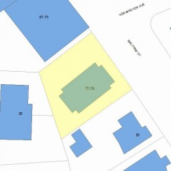 77 Waltham St, Newton, MA 02465 plot plan