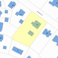 306 Franklin St, Newton, MA 02458 plot plan