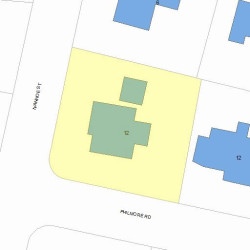 12 Ivanhoe St, Newton, MA 02458 plot plan