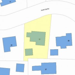 12 Morton Rd, Newton, MA 02459 plot plan