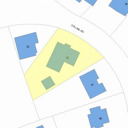 33 Collins Rd, Newton, MA 02468 plot plan