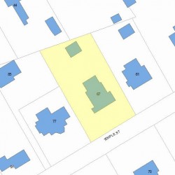 67 Temple St, Newton, MA 02465 plot plan