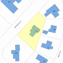 304 Greenwood St, Newton, MA 02459 plot plan