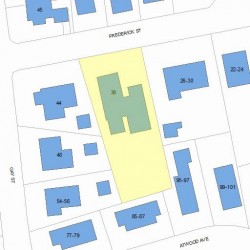 36 Frederick St, Newton, MA 02460 plot plan