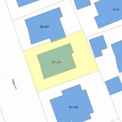 263 Pearl St, Newton, MA 02458 plot plan