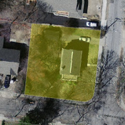 54 Garland Rd, Newton, MA 02459 aerial view