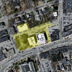 1321 Washington St, Newton, MA 02465 aerial view