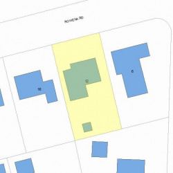 12 Rowena Rd, Newton, MA 02459 plot plan